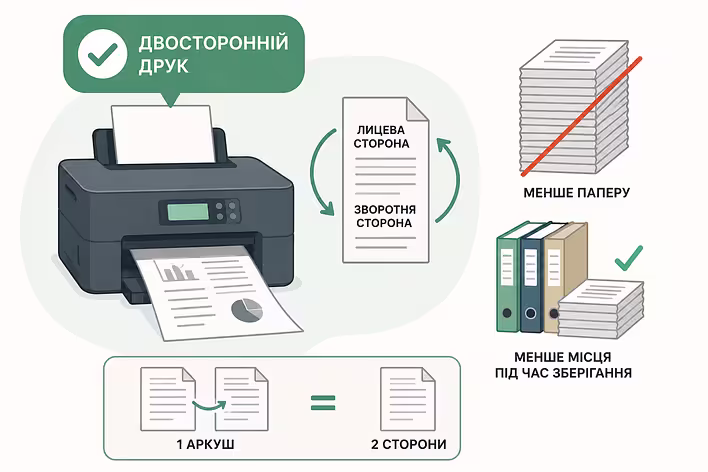 Увімкніть двосторонній друк