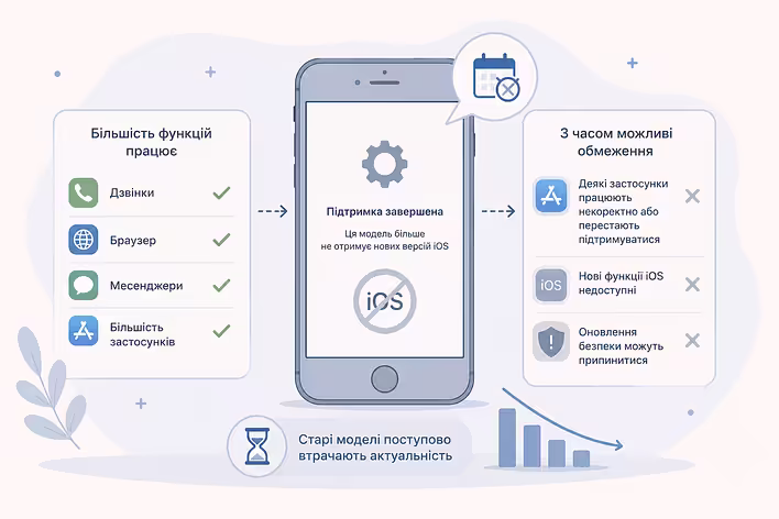 Що відбувається після завершення підтримки