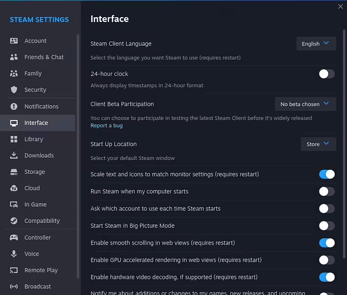 Interface (Steam)