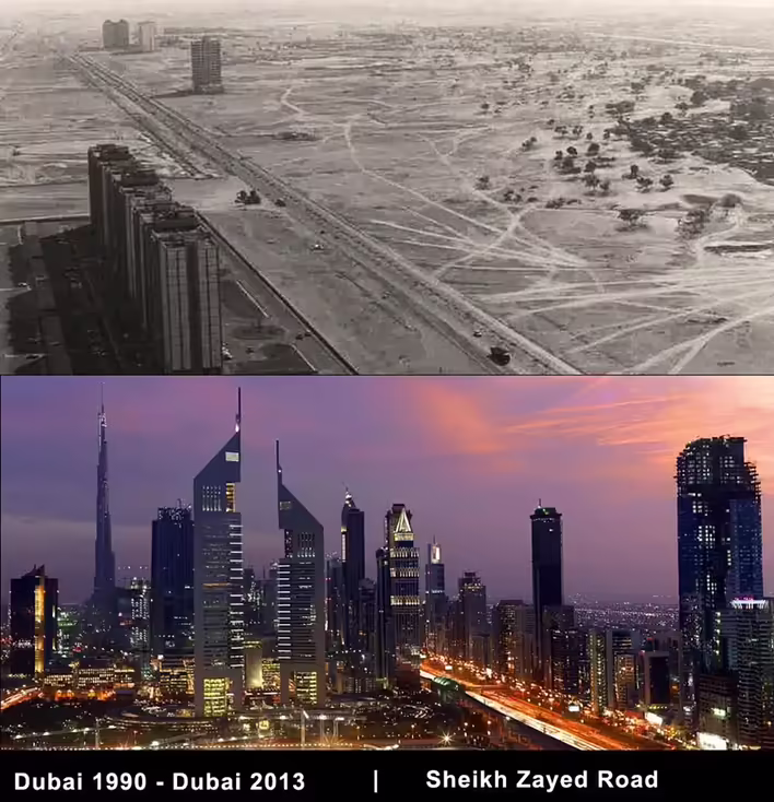 Дубай, ОАЕ 1990/2013 "Джерело - www.businessinsider.com"