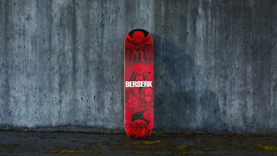 Berserk: Dark Horse returns skate decks with a new God Hand design.