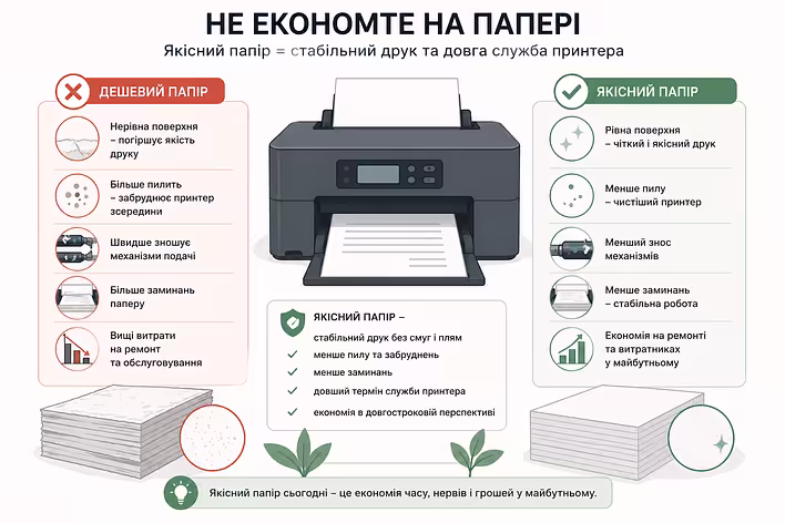 Не економте на папері